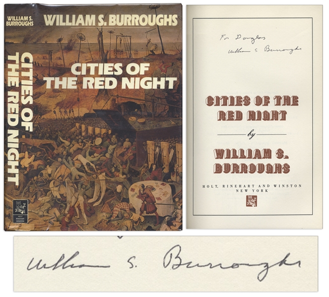 William S. Burroughs Signed First Edition of ''Cities of the Red Night''