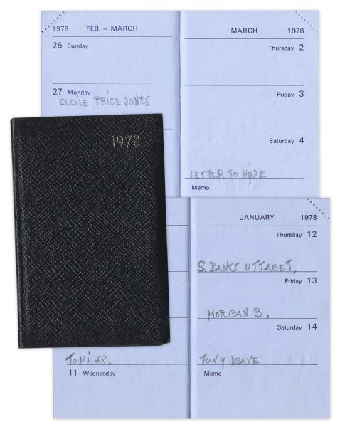 Greta Garbo Datebook From 1978 -- Detailing Her Very Private Daily Life