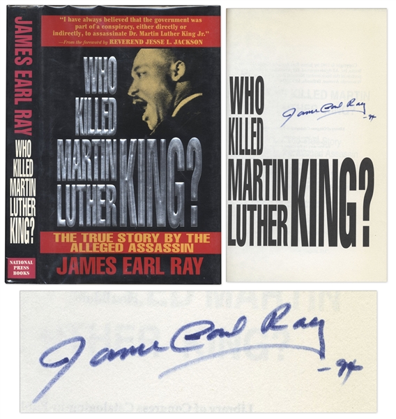 James Earl Ray Signed First Edition of ''Who Killed Martin Luther King?''
