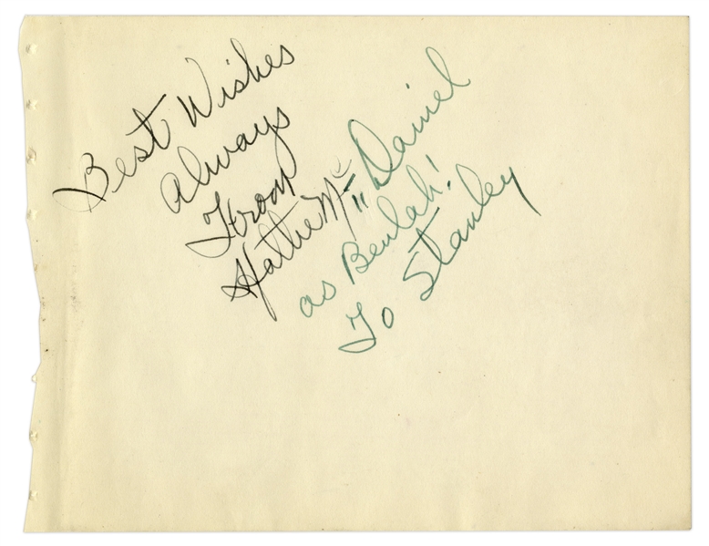 Hattie McDaniel Signed Album Page -- ''From Hattie McDaniel as Beulah!'' Referencing ''Gone With the Wind''