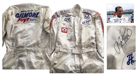 Racing Champion A.J. Foyt Signed & Race-Worn Suit