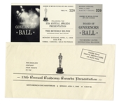 1965 Academy Awards Ticket to Oscar Ceremony & Governors Ball