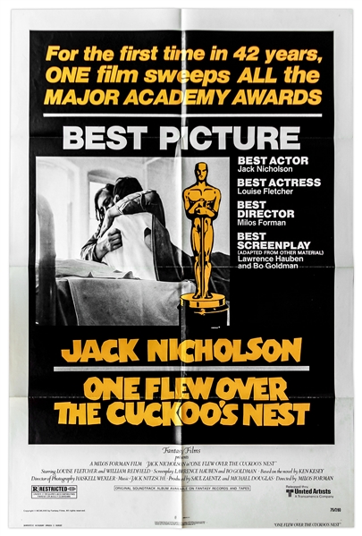 ''One Flew Over The Cuckoo's Nest'' 1975 Poster