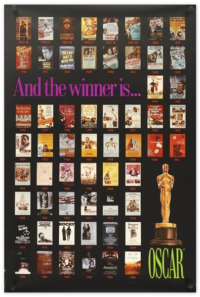 Academy Awards Poster Featuring the ''Best Picture'' Winners from 1927-1985