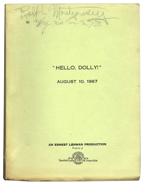 ''Hello Dolly'' Shooting Script -- Plus Additional Paperwork From the Production of the Academy Award-Winning 1969 Musical