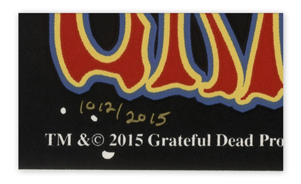 Grateful Dead ''Fare Thee Well'' Poster From the Very Last Show in Chicago