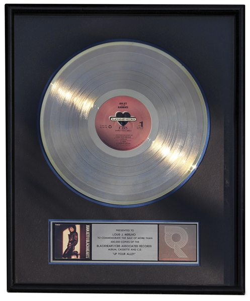 Joan Jett RIAA Gold Record Award for ''Up Your Alley''