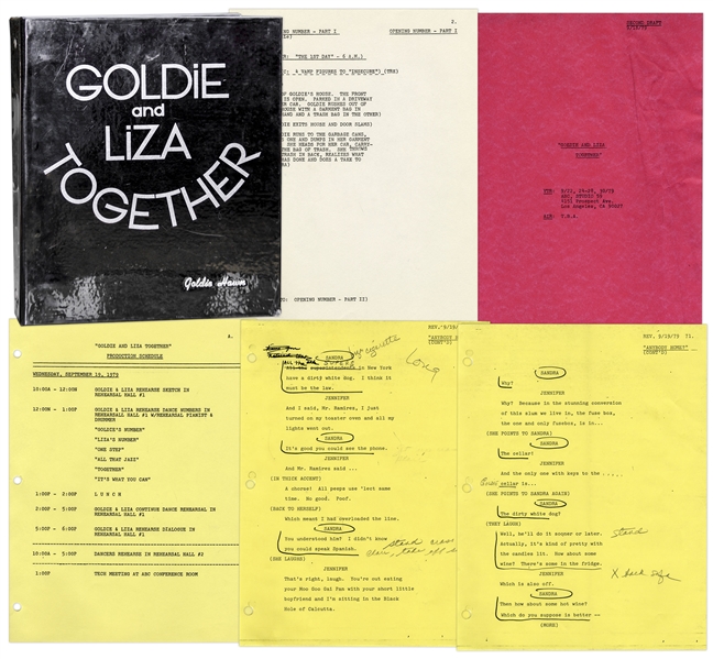 Goldie Hawn's Hand-Annotated Script for ''Goldie & Liza Together'' TV Special