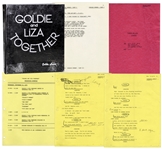 Goldie Hawns Hand-Annotated Script for Goldie & Liza Together TV Special