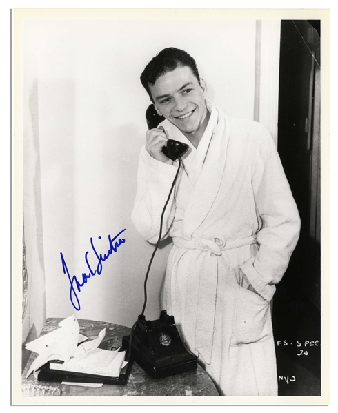 Intimate 8'' x 10'' Signed Photo of Frank Sinatra