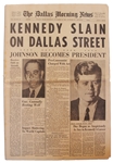 Dallas Newspaper Reporting the Assassination of JFK