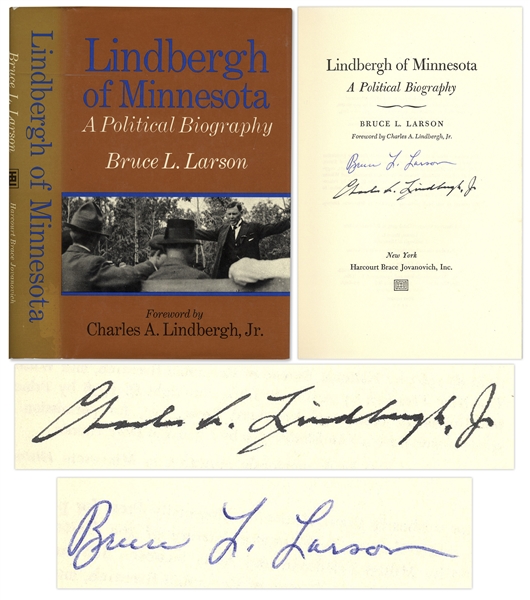 Charles Lindbergh Signed Copy of Lindbergh of Minnesota -- Near Fine