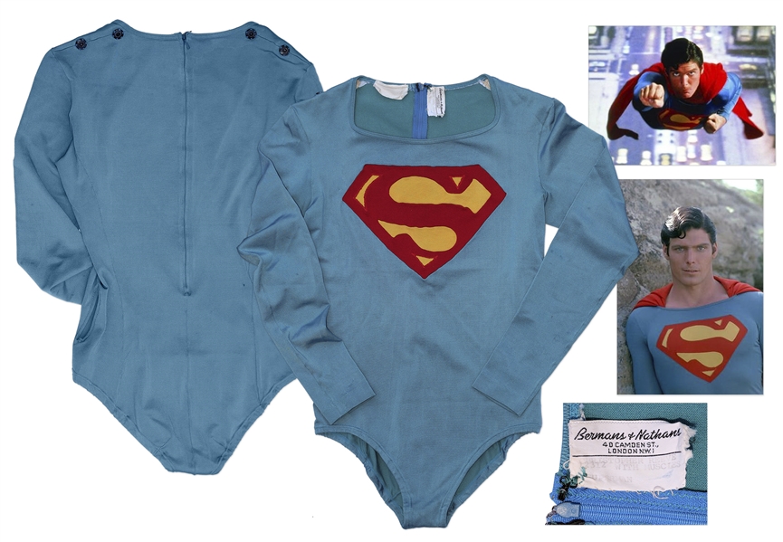 Superman Hero Costume Worn by Christopher Reeve in the 1978 Superman Film