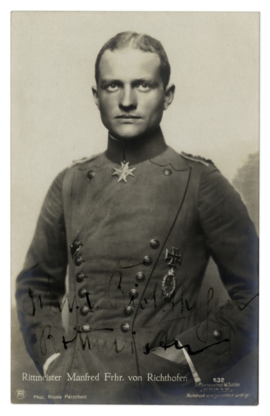 Manfred von Richthofen aka the ''Red Baron'' Signed Photo