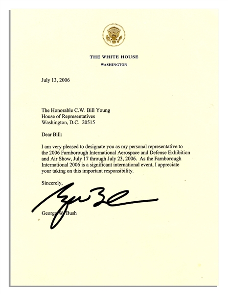 George W. Bush Typed Letter Signed as President From 2006 -- ''...I appreciate your taking on this important responsibility...''