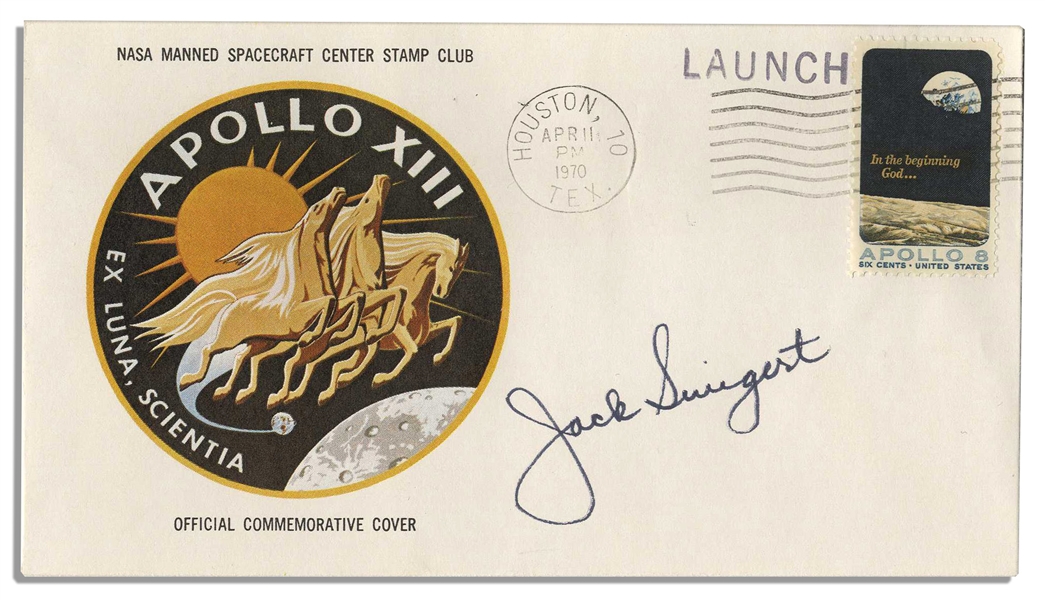 Apollo 13 First Day Cover Signed & Personally Owned by Jack Swigert
