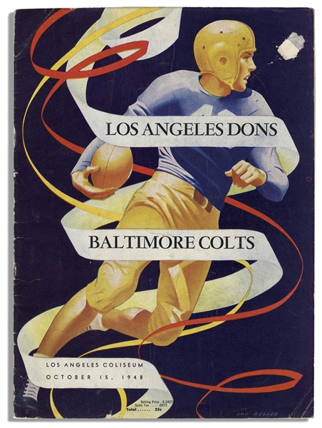 Lot of 11 Vintage Football Programs -- Ranging From 1947-1964 -- Yankees, Lions, Dons, Colts, Dodgers, 49ers, Patriots, Bills, Oilers, Broncos, Raiders, Chargers, Redskins & Bears