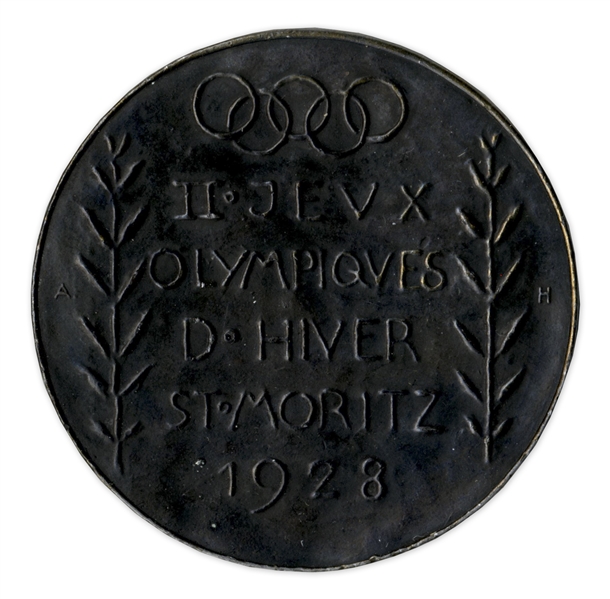 Bronze Olympic Medal From the 1928 Winter Olympics, Held in St. Moritz, Switzerland