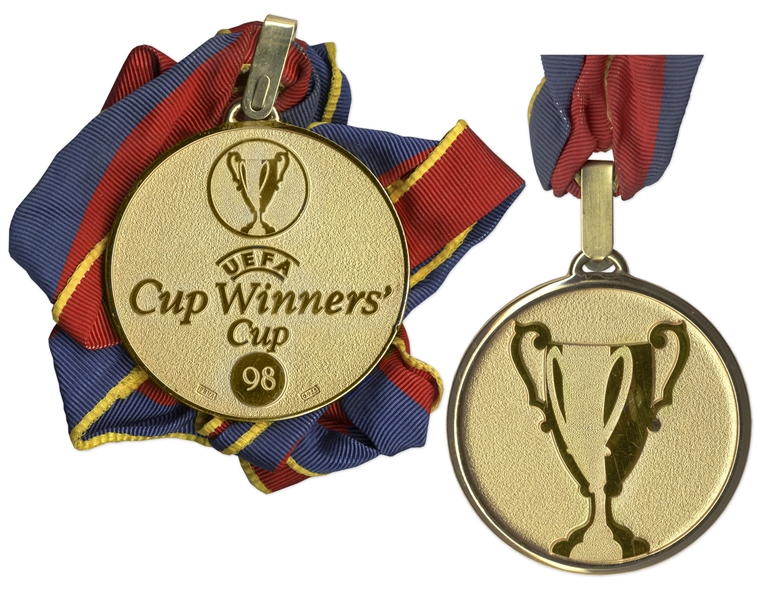 UEFA Cup Winners' Cup Gold Medal Won by Chelsea Midfielder Eddie Newton in 1998