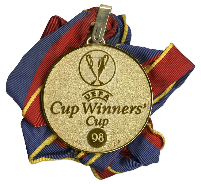 UEFA Cup Winners' Cup Gold Medal Won by Chelsea Midfielder Eddie Newton in 1998