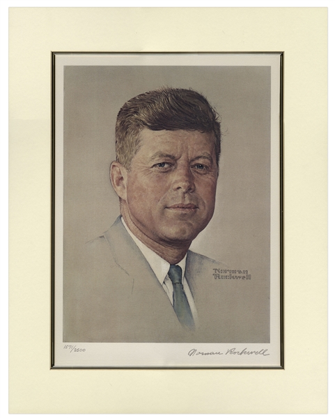 Norman Rockwell Limited Edition Lithograph of President John F. Kennedy -- Signed by Norman Rockwell