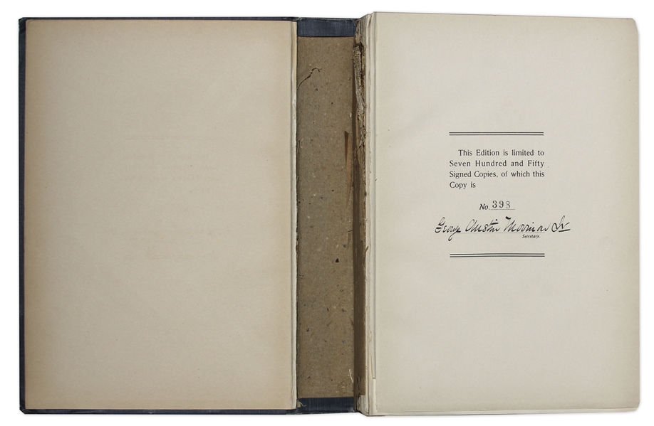 Andrew Carnegie Signed Book -- ''History of Saint Andrew's Society''
