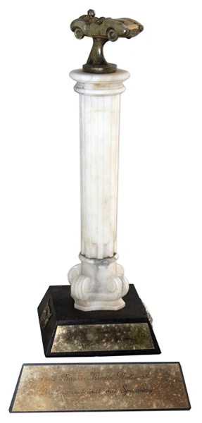1962 NASCAR Trophy -- Made of Italian Marble