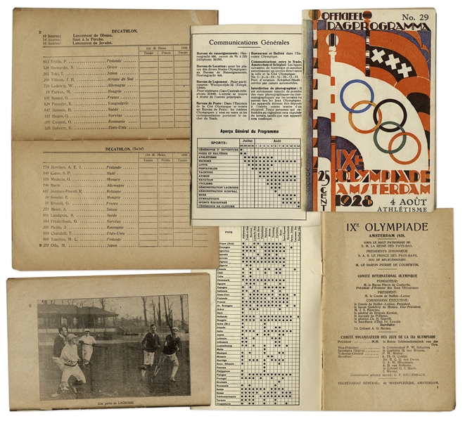 1928 Summer Olympics Program -- Held in Amsterdam