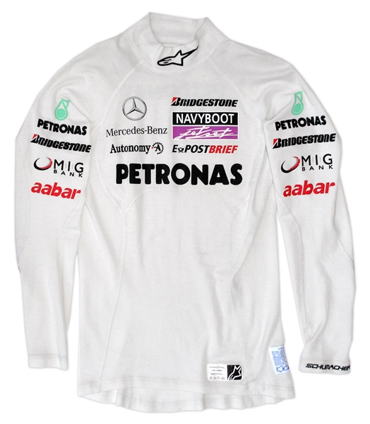 Michael Schumacher Race-Worn Fire-Resistant Shirt