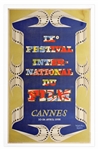 1956 Cannes Film Festival Poster -- Linen Backed, in Near Fine Condition