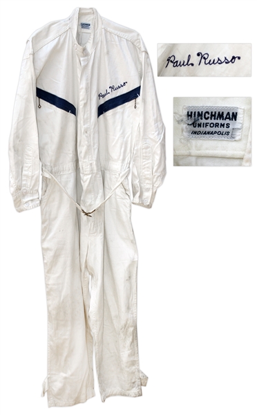 Paul Russo Race-Worn Indy 500 Uniform From 1955