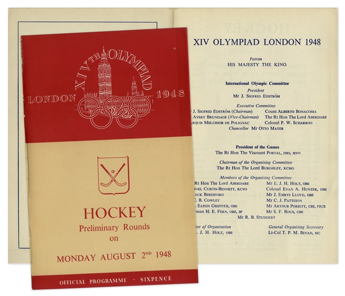 1948 London Summer Olympics Hockey Program