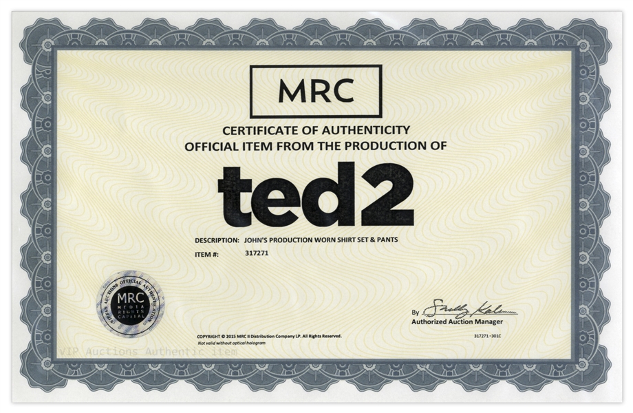 Mark Wahlberg Screen-Worn Outfit From ''Ted 2''