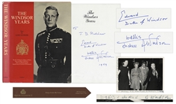 Duke and Duchess of Windsor Signed Book, The Windsor Years -- With Additional Signed Photo by Wallis Simpson