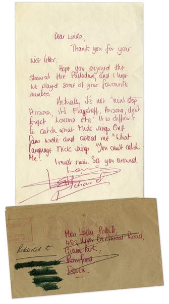 Keith Richards Autograph Letter Signed From 1965 -- ''...It is difficult to catch what Mick sings...''