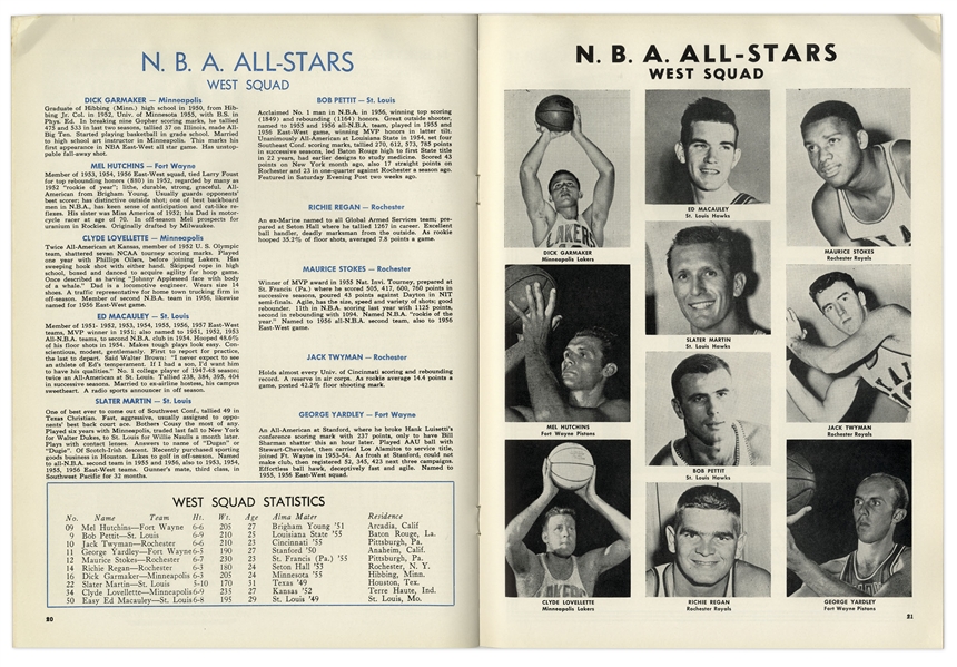 1957 NBA All Star Game Program