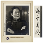 Madame Chiang Kai-Shek Signed Photograph -- Measures 11 x 12