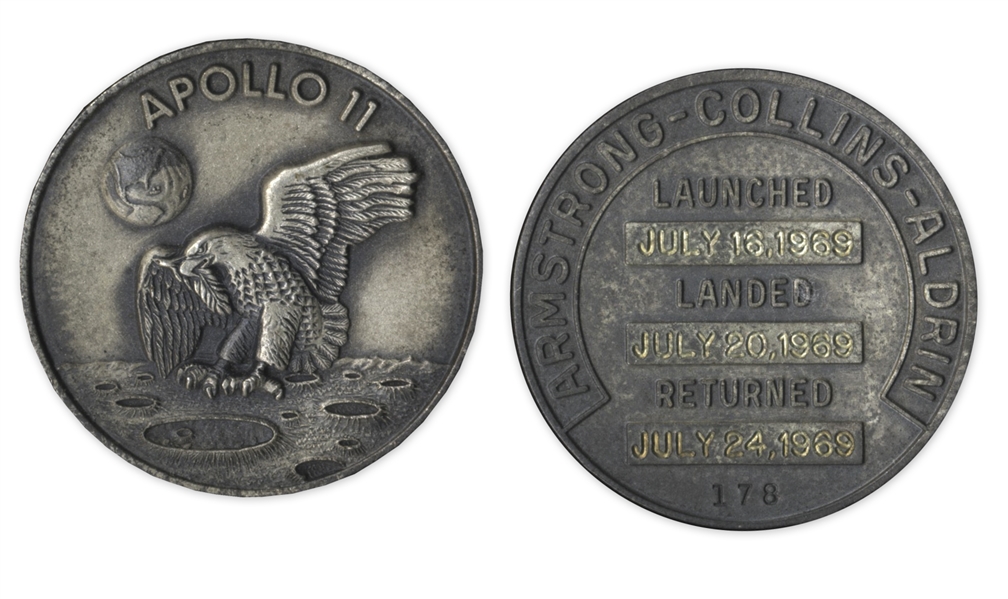 Apollo 11 Space-Flown Robbins Medal -- From the Jack Swigert Estate