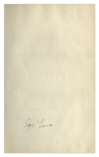 Joe Louis Signed First Edition of ''My Life Story'' -- With JSA COA