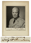 Dwight D. Eisenhower Signed 8" x 10" Military Photo -- Inscribed to His Secret Service Agent