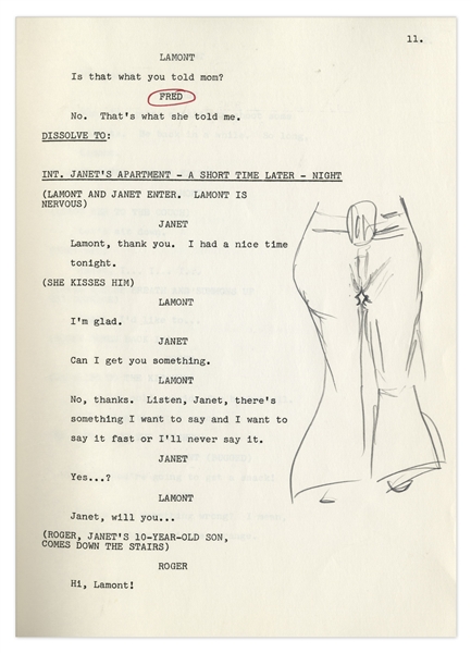 Redd Foxx's ''Sanford & Son'' Hand-Annotated Script -- First Draft of ''The Engagement Man Always Rings Twice'' Dated 11 December 1975 -- 38pp. -- From the Redd Foxx Estate