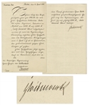 Otto von Bismarck Document Signed From 1888 as First Chancellor of Germany
