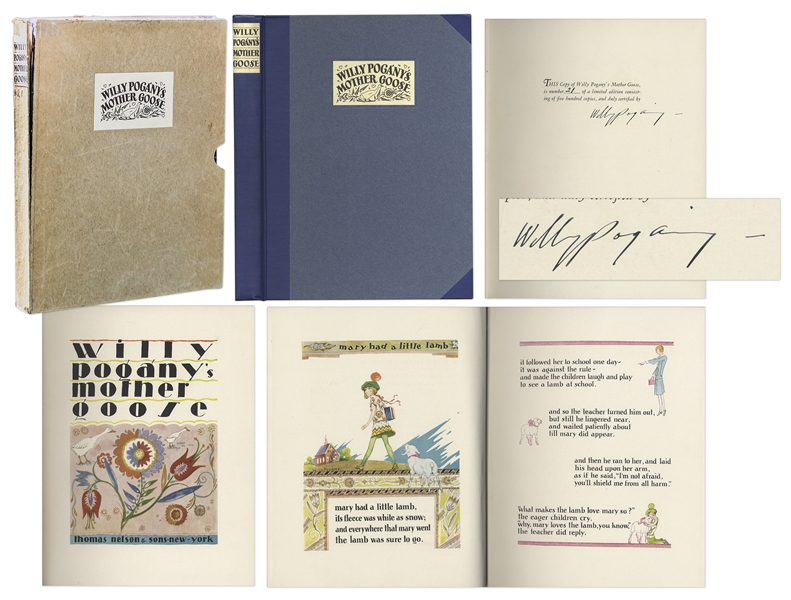 Rare Signed Edition by Willy Pogany of ''Willy Pogany's Mother Goose'' -- 1928