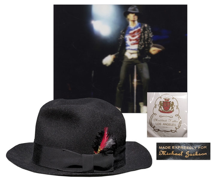 Michael Jackson's Famous Stage-Worn Black Fedora -- From 1984 ''Victory'' Tour