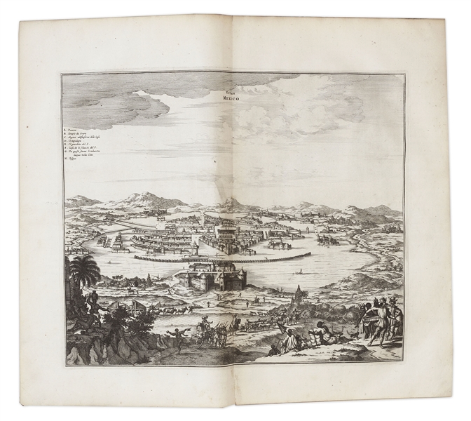 Important 17th Century First Edition of ''America: Being the Latest and Most Accurate Description of the New World'' -- Includes 75 Engravings of American Geography, Animals & Native People