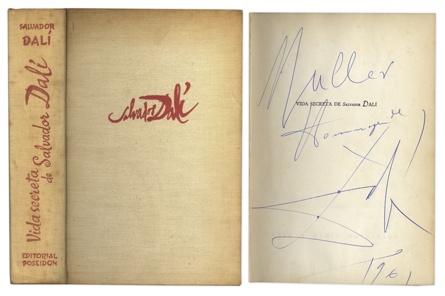 Salvador Dali Signed Autobiography From 1961