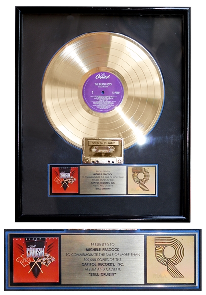 The Beach Boys RIAA Gold Record Award for ''Still Cruisin'''