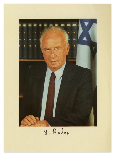 Yitzhak Rabin Signed Photograph