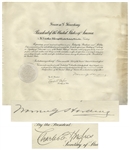 Warren Harding Document Signed as President -- Harding Appoints H.F. Arthur Schoenfeld Secretary of Embassy