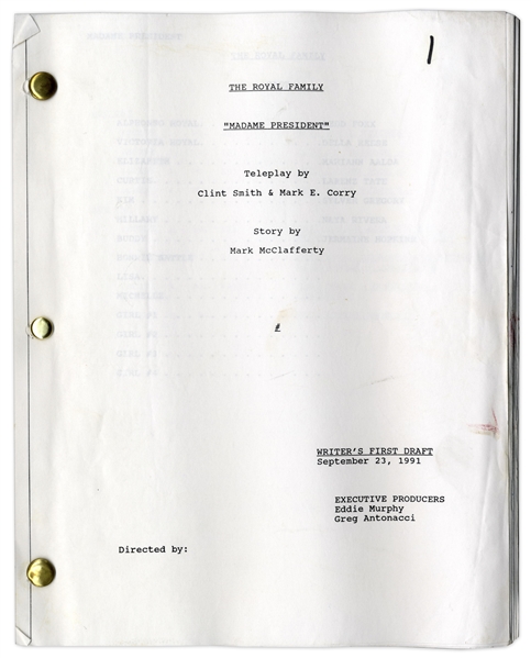 ''The Royal Family'' Writer's First Draft Script Owned & Annotated by Redd Foxx of ''Sanford & Son'' -- Dated Weeks Before Foxx's Death -- Very Good Condition -- From Redd Foxx Estate